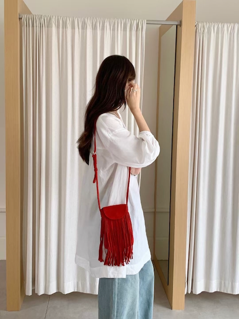Madison Suede-Like Crossbody Bag w/Tassel