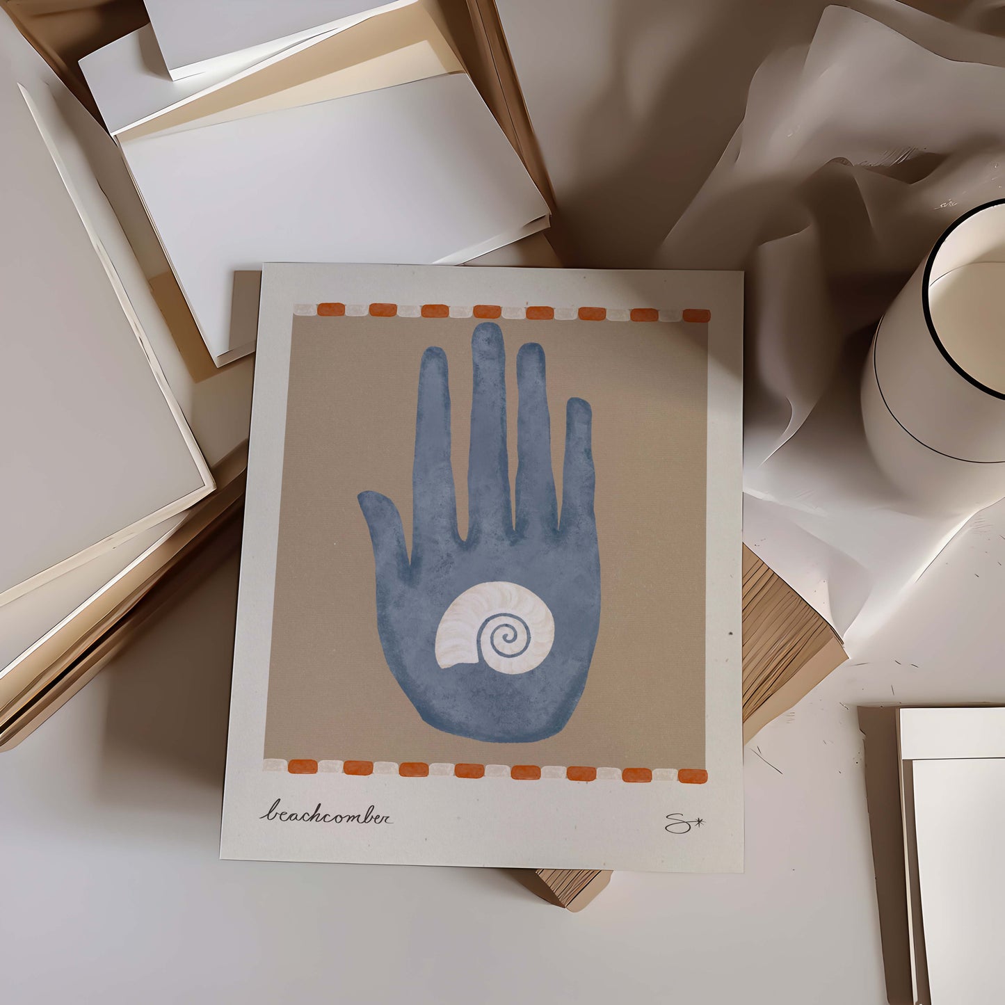 The Beachcomber | Coastal Art Print