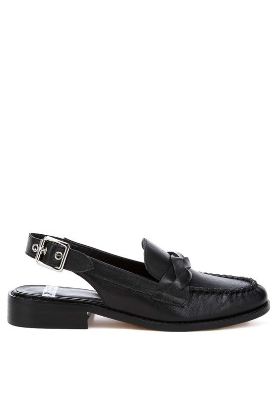 Jemykin Genuine Leather Loafer Sandals