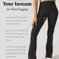 PopFlex Crisscross Hourglass® Flared Leggings with Pockets - Black