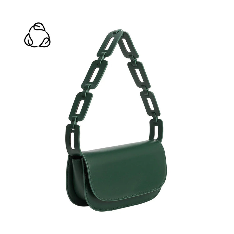 Inez Recycled Vegan Shoulder Bag - Emerald