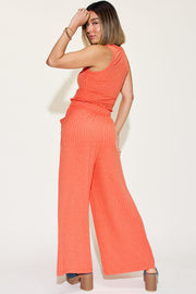 Stella Ribbed Tank and Wide Leg Pants Set