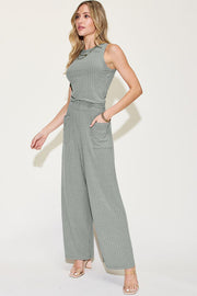 Stella Ribbed Tank and Wide Leg Pants Set