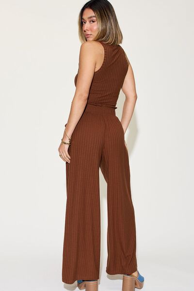 Stella Ribbed Tank and Wide Leg Pants Set