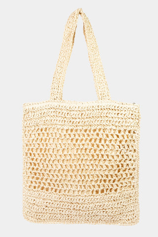 Sunsets Straw-Paper Crochet Tote Bag