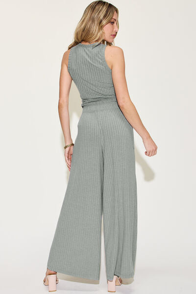 Stella Ribbed Tank and Wide Leg Pants Set